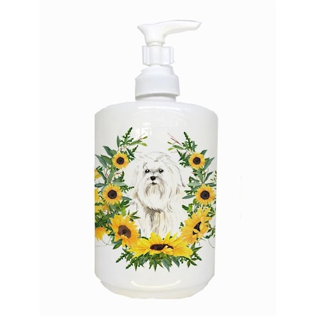 Carolines Treasures Maltese Ceramic Soap Dispenser CK2969SOAP